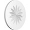 Ekena Millwork Standard Grayson Flower Rosette With Square Edge, 8"W x 8"H x 1/2"P ROSP080X080X050GRY09 - alternate 1